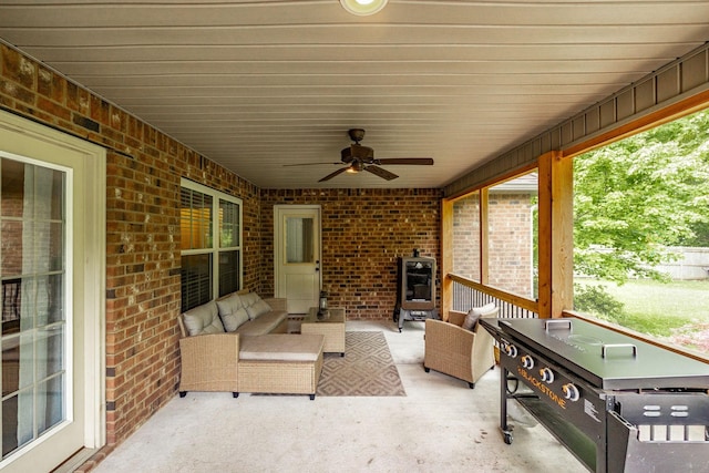 1461 Round Rock Dr, Murfreesboro, TN 37128 - view of patio / terrace featuring ceiling fan and an outdoor hangout area
