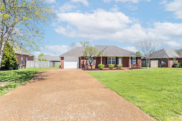 7004 Westfork Dr, Smyrna, TN 37167 - ranch-style home featuring a garage, driveway, brick siding, and roof with shingles