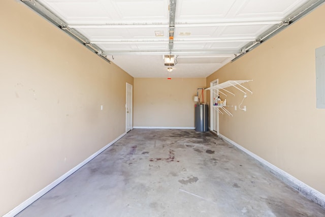 7004 Westfork Dr, Smyrna, TN 37167 - garage featuring water heater, a garage door opener, and baseboards