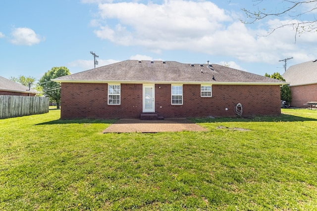 7004 Westfork Dr, Smyrna, TN 37167 - back of house featuring a patio, brick siding, and a shingled roof