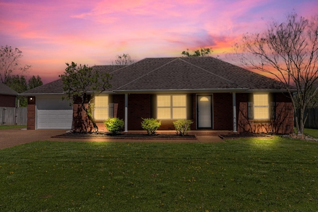 7004 Westfork Dr, Smyrna, TN 37167 - ranch-style house with brick siding, a garage, asphalt driveway, and roof with shingles