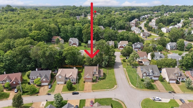 3045 Cairns Dr W, Mount Juliet, TN 37122 - aerial view of property's location with nearby suburban area and a forest
