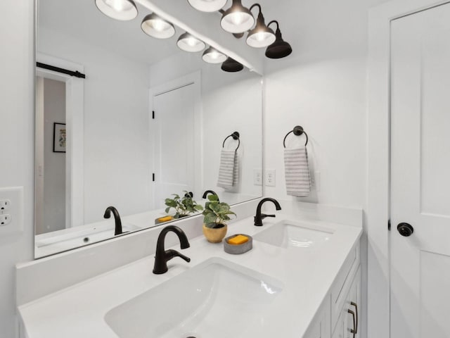 full bathroom with double vanity