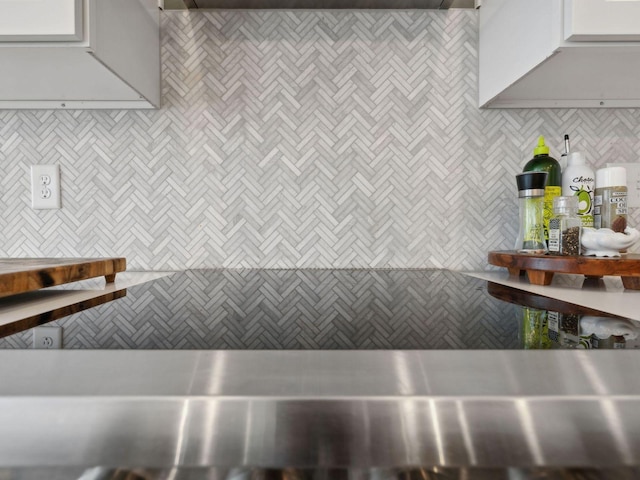 kitchen with white cabinets