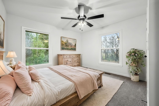 124 Tom Link Rd, Cottontown, TN 37048 - bedroom featuring carpet floors, baseboards, and ceiling fan