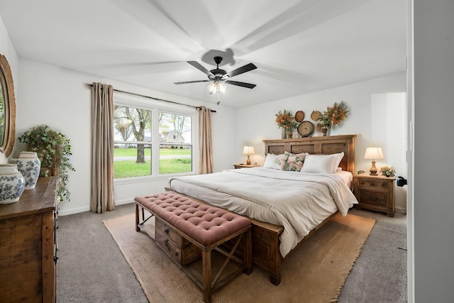 124 Tom Link Rd, Cottontown, TN 37048 - bedroom with light colored carpet, baseboards, and a ceiling fan