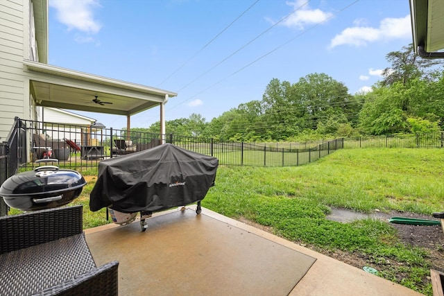 3983 Inlet Loop, Chattanooga, TN 37416 - view of patio with a ceiling fan and area for grilling