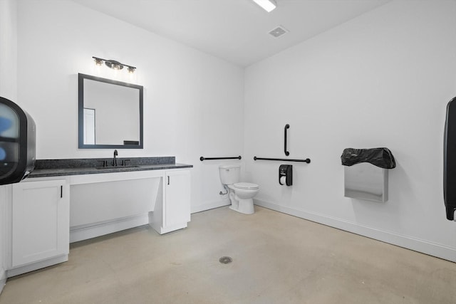 3983 Inlet Loop, Chattanooga, TN 37416 - bathroom with vanity, toilet, baseboards, and concrete flooring