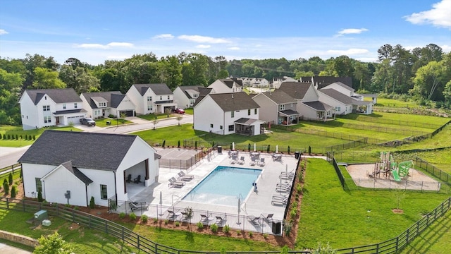 3983 Inlet Loop, Chattanooga, TN 37416 - aerial perspective of suburban area featuring a pool area