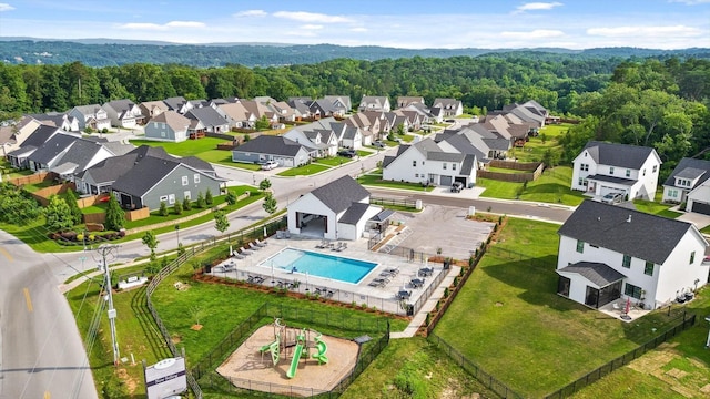 3983 Inlet Loop, Chattanooga, TN 37416 - aerial view of residential area featuring a forest and a pool area
