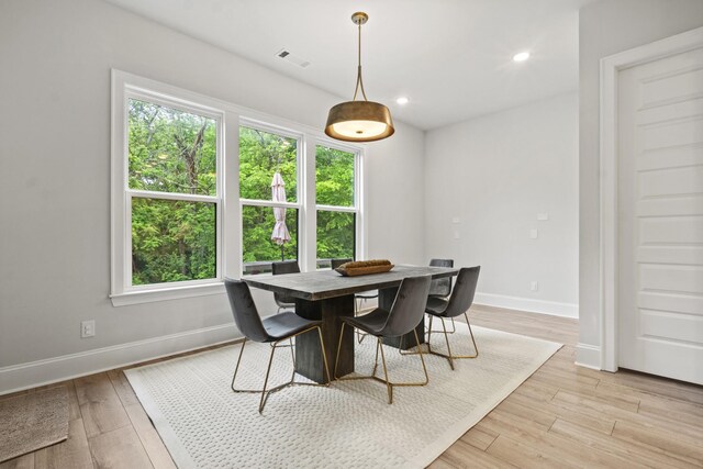 3224 Chase Point Dr, Franklin, TN 37067 - dining space with baseboards, light wood-style flooring, and recessed lighting