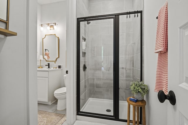 3224 Chase Point Dr, Franklin, TN 37067 - bathroom featuring a stall shower, toilet, and vanity