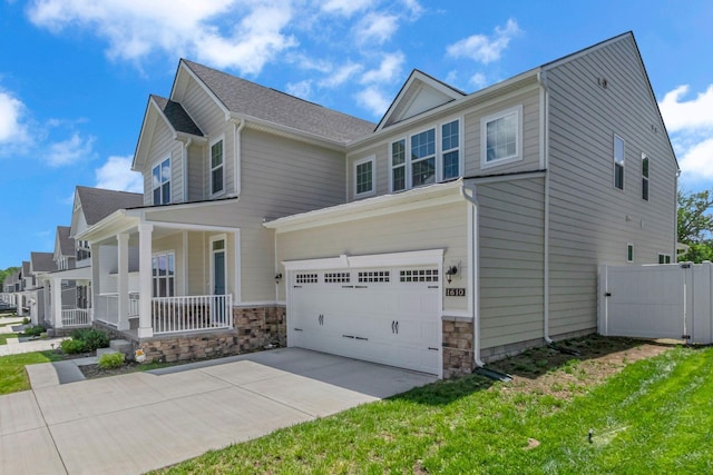 1610 Shenstone Dr, Smyrna, TN 37167 - craftsman-style home with a garage, a porch, and driveway
