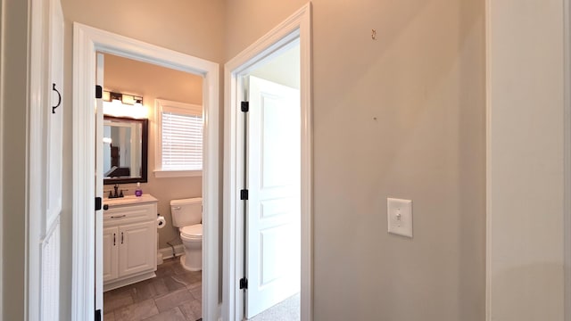 109 Coteswood Ct, Columbia, TN 38401 - hallway with stone finish floors and a sink