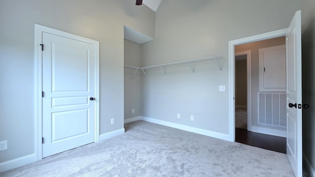 109 Coteswood Ct, Columbia, TN 38401 - unfurnished bedroom with carpet flooring, baseboards, and vaulted ceiling