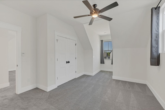 5735 Willoughby Way, Murfreesboro, TN 37129 - bonus room with carpet, a ceiling fan, baseboards, and lofted ceiling