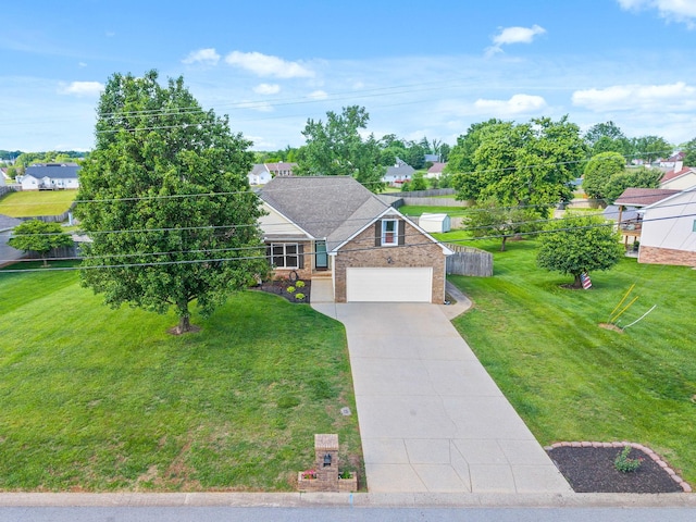 3659 Fieldstone Dr, Clarksville, TN 37040 - view of front of property with a garage, a front lawn, driveway, and brick siding