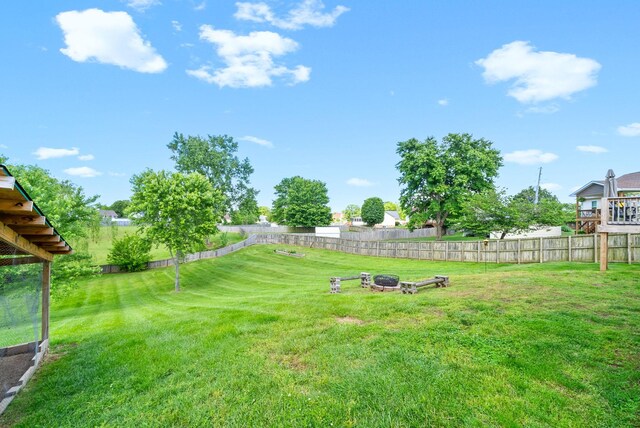 3659 Fieldstone Dr, Clarksville, TN 37040 - view of yard with a fire pit