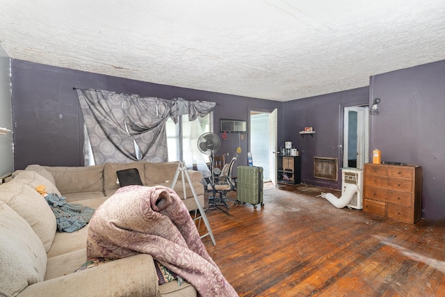 104 Lowe St, Ashland City, TN 37015 - living room with hardwood / wood-style flooring and a textured ceiling