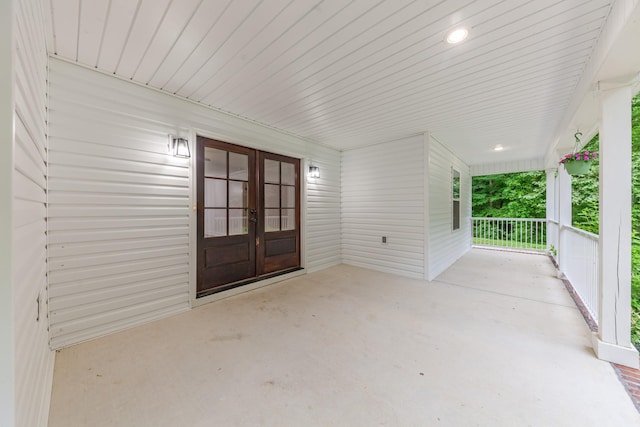 101 Henry Thompson Rd, Taft, TN 38488 - view of patio / terrace with french doors and a porch