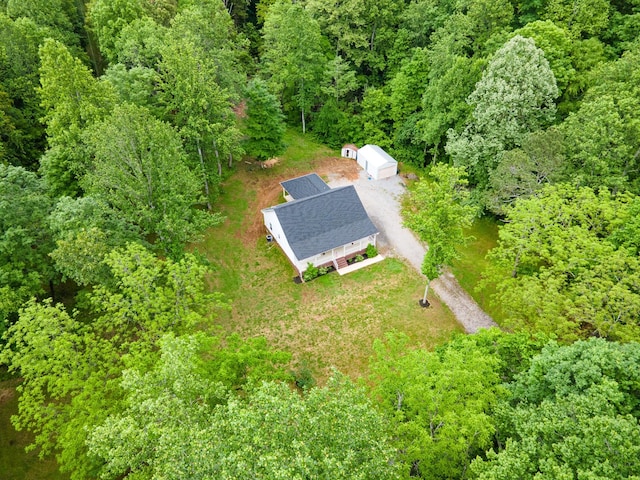 101 Henry Thompson Rd, Taft, TN 38488 - view from above of property with a heavily wooded area