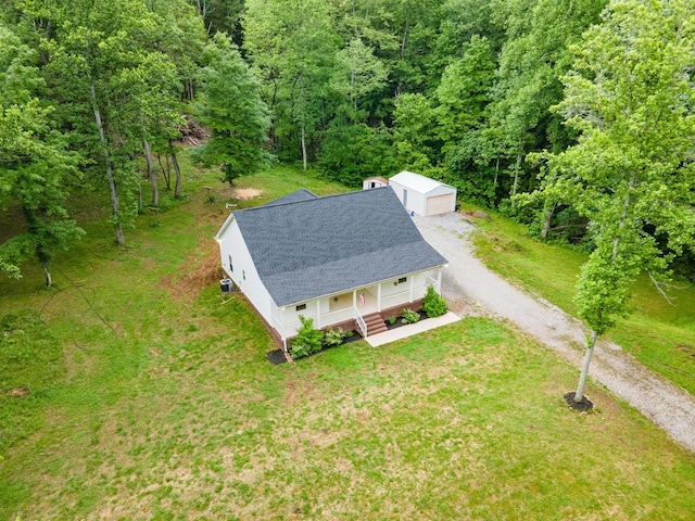 101 Henry Thompson Rd, Taft, TN 38488 - view from above of property featuring a heavily wooded area