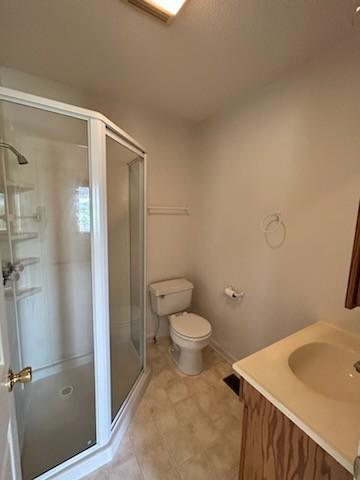 1368 Pleasant Hill Rd, Lynchburg, TN 37352 - bathroom with a stall shower, toilet, and vanity
