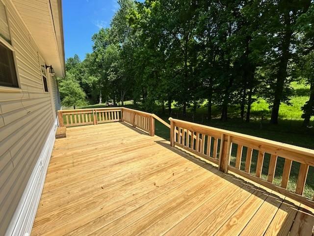 1368 Pleasant Hill Rd, Lynchburg, TN 37352 - deck featuring view of wooded area