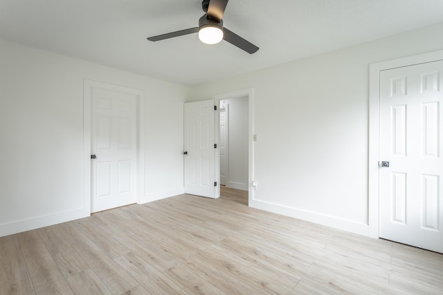 9039 Dallas Hollow Rd, Soddy Daisy, TN 37379 - unfurnished bedroom featuring light wood-style flooring, baseboards, and ceiling fan