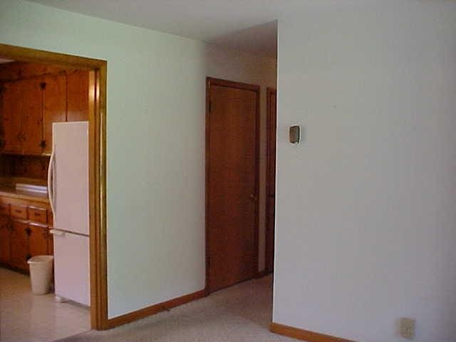 empty room featuring baseboards and light colored carpet