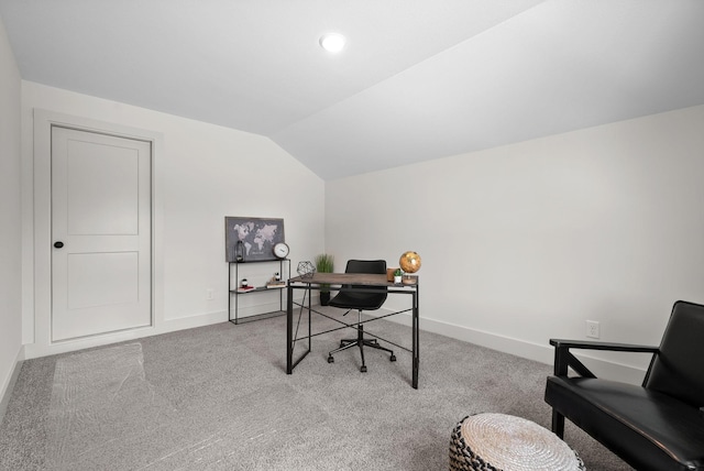 178 Dewberry Ct, Clarksville, TN 37042 - office space featuring vaulted ceiling, carpet, and baseboards