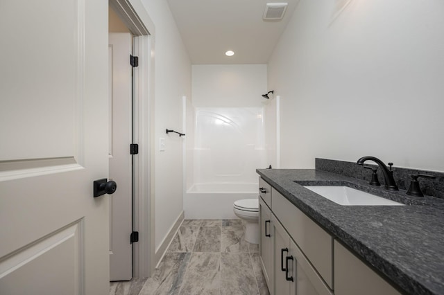 508 Gresham Ln, Murfreesboro, TN 37129 - full bathroom featuring vanity, toilet, bathtub / shower combination, and recessed lighting