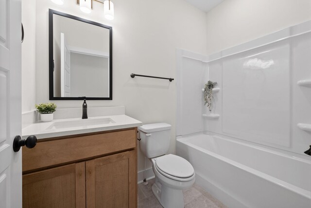 186 Dewberry Ct, Clarksville, TN 37042 - full bath featuring vanity, toilet, shower / bathtub combination, and tile patterned flooring