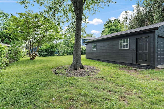 view of grassy yard