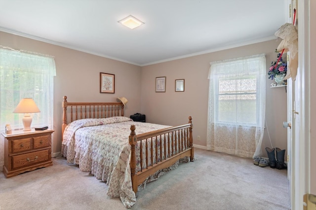 1326 Holly Tree Gap Rd, Brentwood, TN 37027 - bedroom with carpet floors, ornamental molding, and baseboards