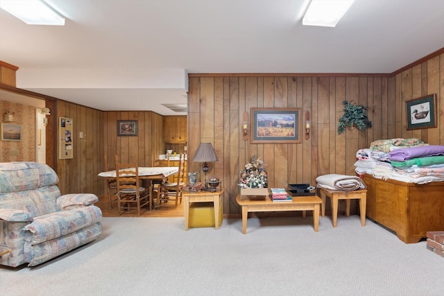 1326 Holly Tree Gap Rd, Brentwood, TN 37027 - living room with wooden walls and carpet floors
