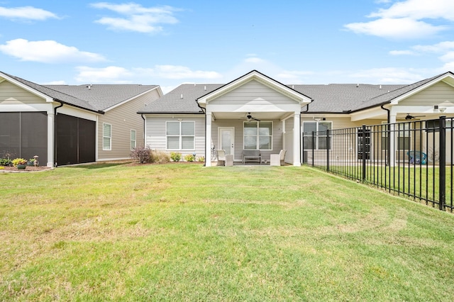 2617 Leawood Ct, Murfreesboro, TN 37128 - rear view of property featuring a ceiling fan and roof with shingles