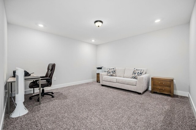 2617 Leawood Ct, Murfreesboro, TN 37128 - office area with carpet flooring, baseboards, and recessed lighting
