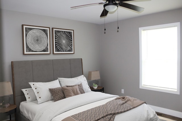 430 Gobble St, Lawrenceburg, TN 38464 - bedroom with baseboards and ceiling fan