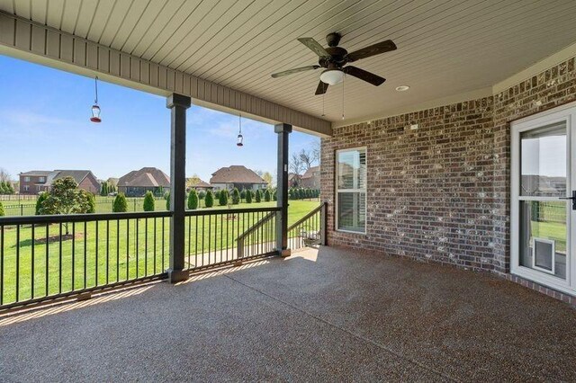 503 Carriage Ln, Lebanon, TN 37087 - view of patio with ceiling fan and a residential view