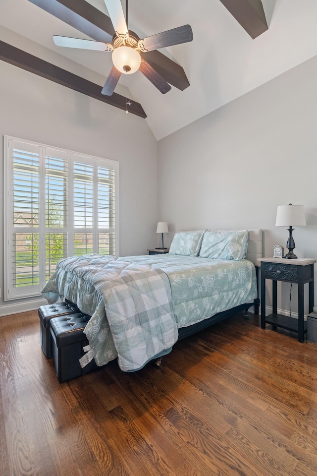 503 Carriage Ln, Lebanon, TN 37087 - bedroom featuring lofted ceiling, wood finished floors, and a ceiling fan