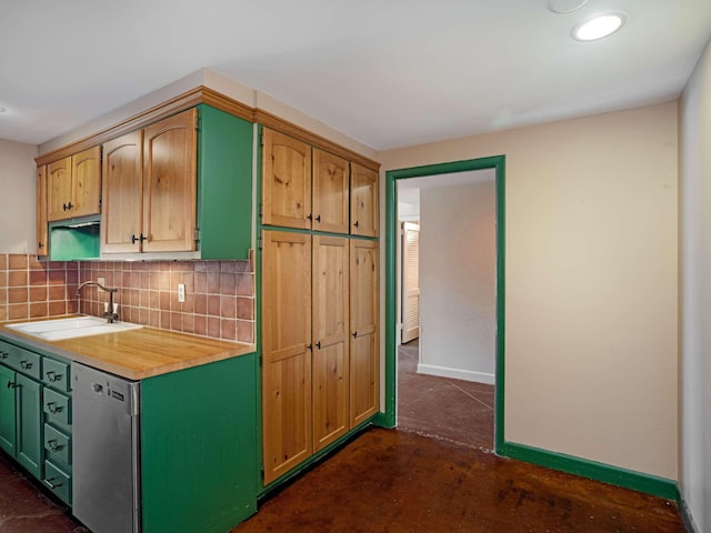 4200 W End Ave Unit 203, Nashville, TN 37205 - kitchen featuring dishwasher, a sink, tasteful backsplash, baseboards, and recessed lighting