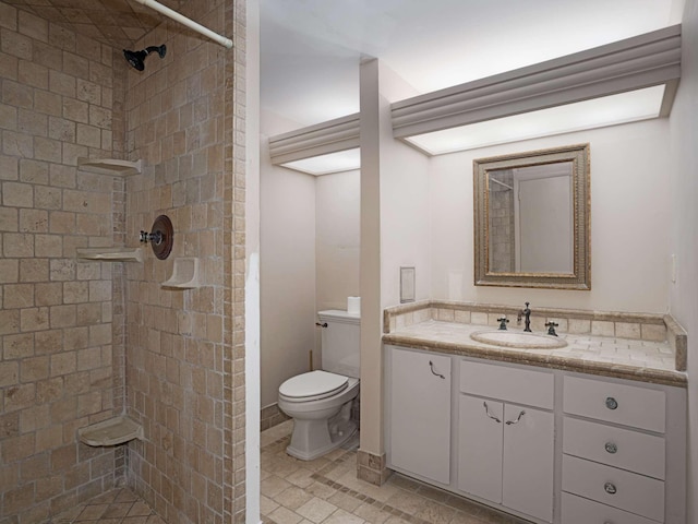 4200 W End Ave Unit 203, Nashville, TN 37205 - bathroom with toilet, tiled shower, and vanity