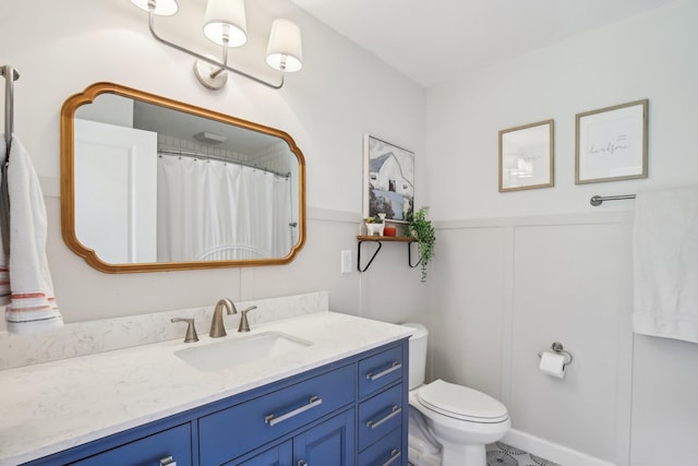 4151 Sadlersville Rd, Adams, TN 37010 - full bath featuring toilet, vanity, and a shower with curtain