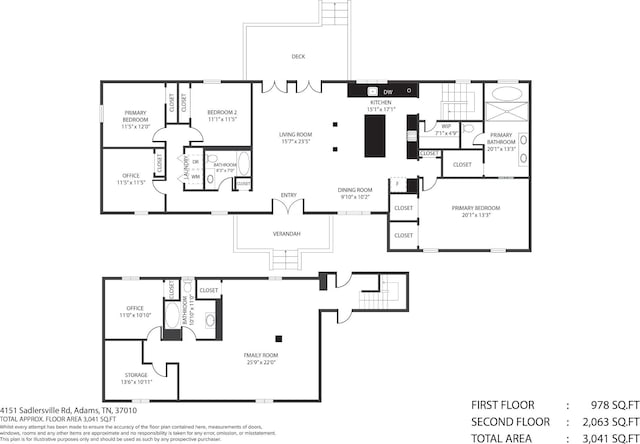 4151 Sadlersville Rd, Adams, TN 37010 - room layout