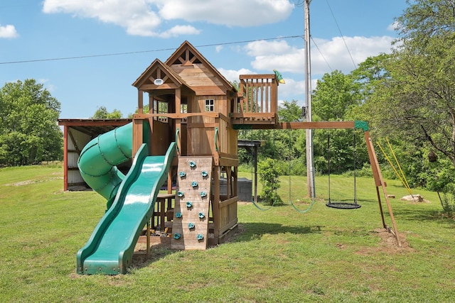 4151 Sadlersville Rd, Adams, TN 37010 - view of jungle gym with a yard