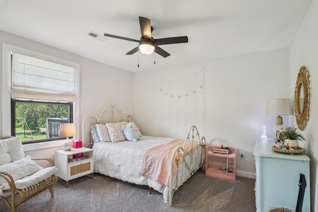 4151 Sadlersville Rd, Adams, TN 37010 - carpeted bedroom featuring ceiling fan and baseboards