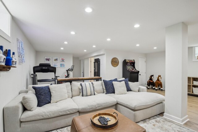4151 Sadlersville Rd, Adams, TN 37010 - living area featuring recessed lighting and light wood-style floors