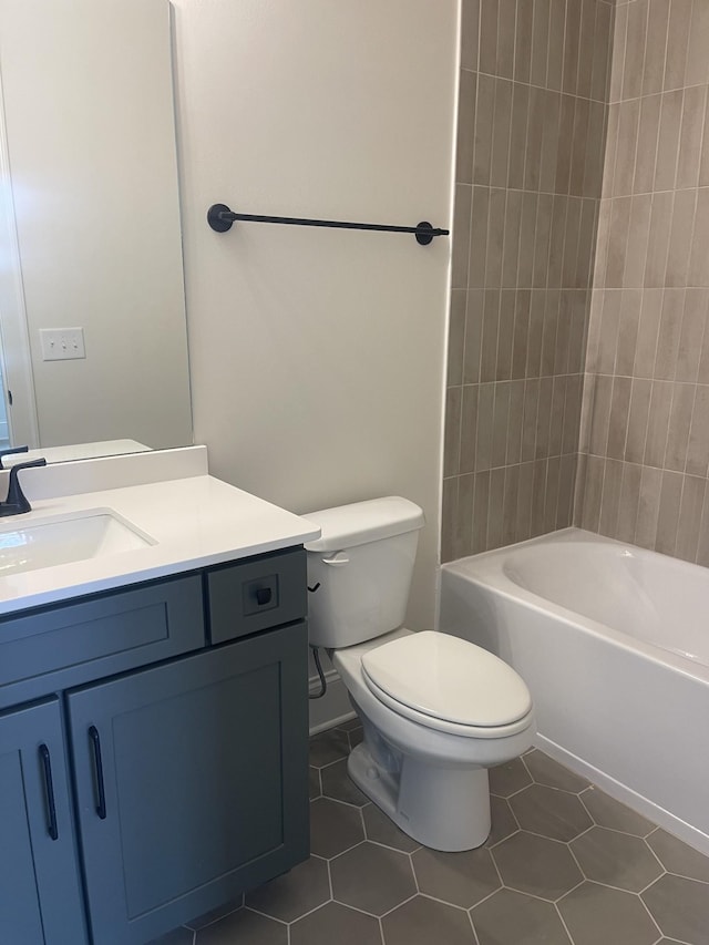 5742 Sagebrush Dr, Murfreesboro, TN 37129 - full bath featuring vanity, toilet, bathtub / shower combination, and tile patterned flooring