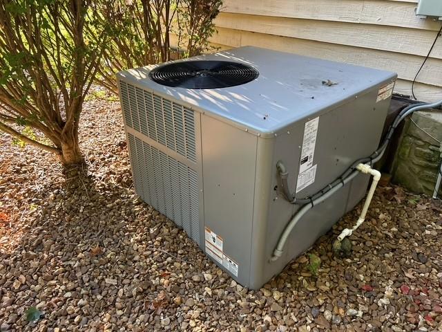 exterior view of central air condition unit